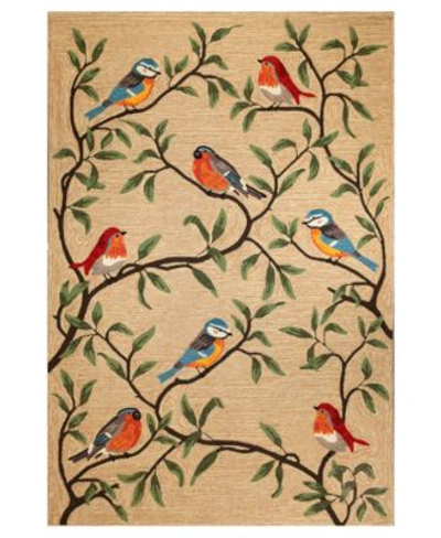 Liora Manne Ravella Birds On Branches Area Rug In Beige