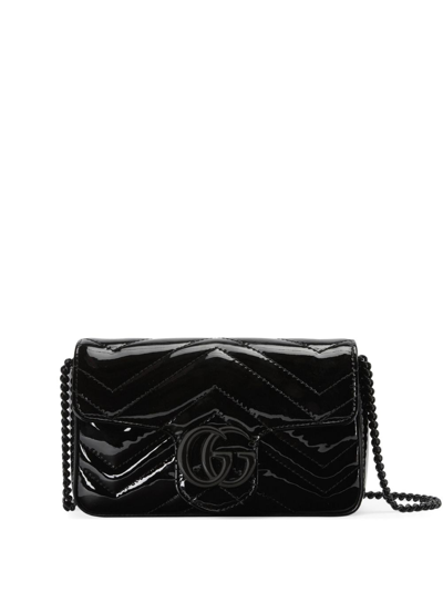 Gucci Gg Marmont Padded Leather Bag In Black