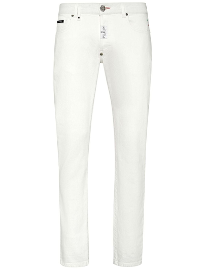 Philipp Plein Tief Sitzende Skinny-jeans In White