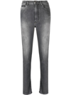 PHILIPP PLEIN HIGH-WAISTED DENIM JEGGINGS