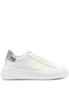 PHILIPPE MODEL PARIS TEMPLE LEATHER LOW-TOP SNEAKERS