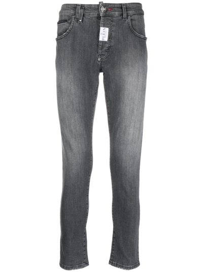 Philipp Plein Tief Sitzende Skinny-jeans In Gray