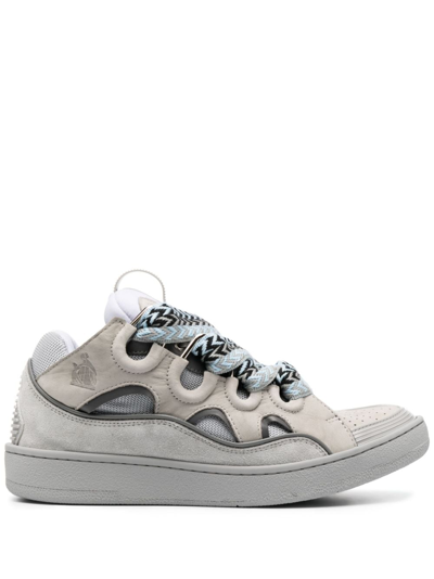 LANVIN CURB CHUNKY LEATHER SNEAKERS