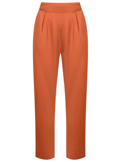 Neriage Aloe Mid-rise Trousers In Braun