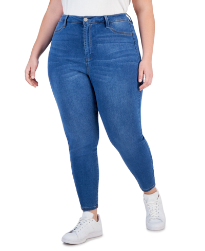 Dollhouse Trendy Plus High Rise Curvy-fit Jeans In Beta