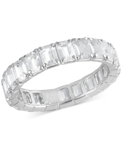 Badgley Mischka Certified Lab Grown Diamond Emerald-cut Eternity Band (4 Ct. T.w.) In 14k Gold In White Gold