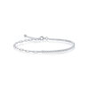 SIMONA STERLING SILVER 2MM HALF TENNIS & 3.5MM PAPERCLIP ANKLET