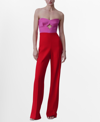Mango Two-tone Jumpsuit With Opening Detail Red In Red