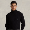 Ralph Lauren Cable Wool-cashmere Turtleneck Sweater In Polo Black