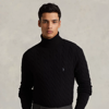 Polo Ralph Lauren Cable Wool-cashmere Turtleneck Sweater In Polo Black