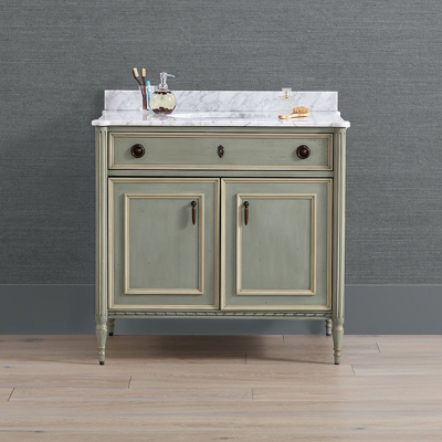 Frontgate Etienne 36" Single Bath Vanity In French Patina Single Vanity