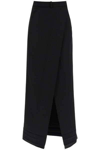 Balenciaga Diy Wool-barathea Maxi Skirt In Black