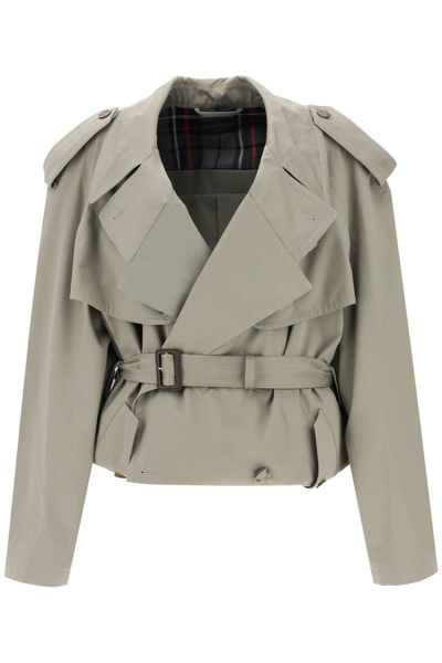 Balenciaga 'folded' Oversized Short Trench Coat