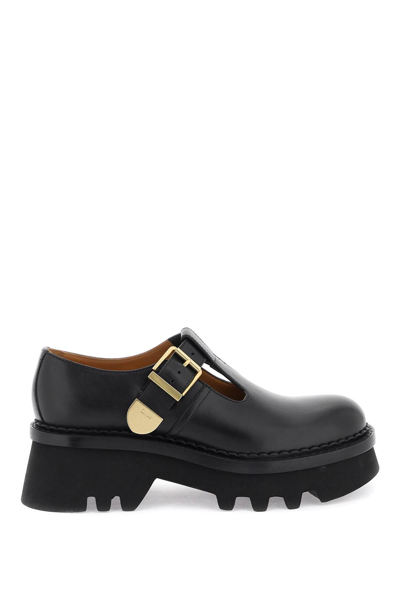 Chloé Babies Owena Femme Noir Taille 38 100% Cuir De Veau In Black