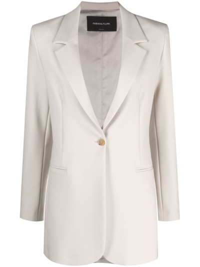 Fabiana Filippi Single-breasted Blazer In Neutrals