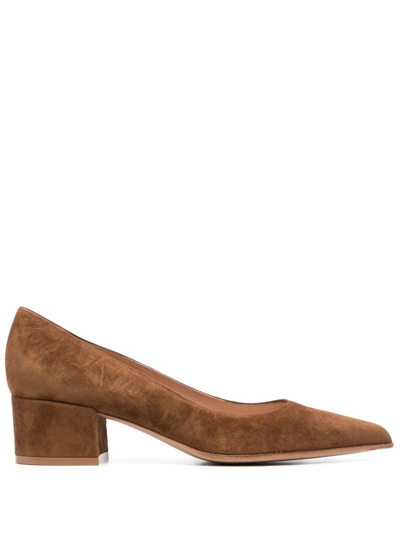 Gianvito Rossi Piper 40mm Suede Pumps In Brown