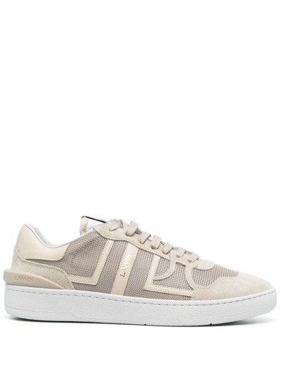 Lanvin Clay Mesh Trainers In Plaster