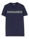 Dsquared2 Logo-print Cotton T-shirt In Blue