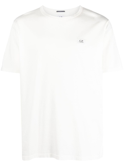 C.P. COMPANY LOGO-PATCH SHORT-SLEEVES COTTON T-SHIRT