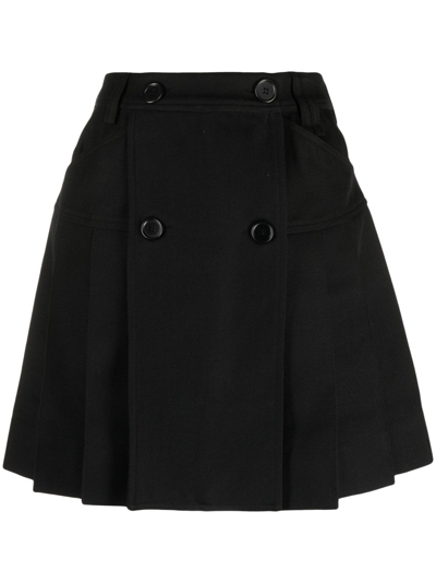 Simone Rocha Double-breasted Miniskirt In Black