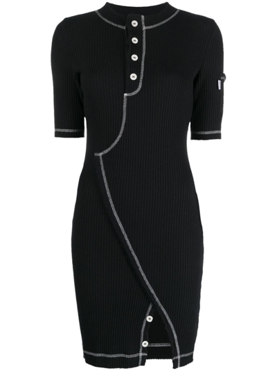 Moschino Jeans Black Button Minidress