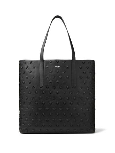 Jimmy Choo Pimlico Star-studded Tote Bag In Black