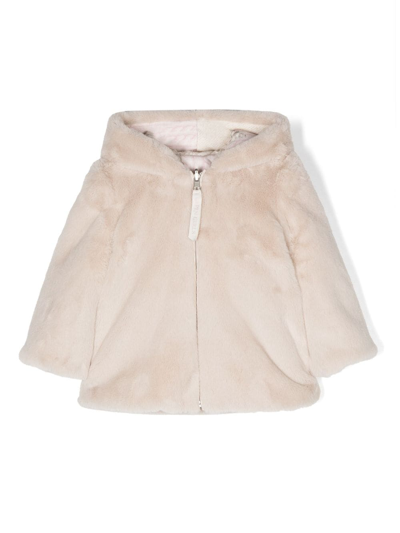 Lapin House Kids' Reversible Hooded Coat In Neutrals