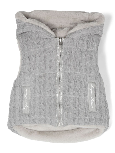 Lapin House Babies' Reversible Faux-fur Gilet In Grey