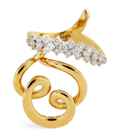 Yeprem Yellow Gold And Diamond Strada Ring