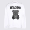 Moschino Teddy Bear Organic Cotton Sweatshirt In White