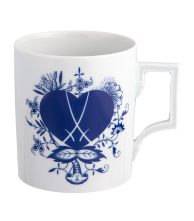 Meissen Porcelain Blue Passion Mug In Multi
