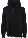 SACAI SPONGE SWEAT X NYLON TWILL HOODIE