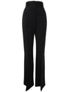 Balmain Hw Lurex Striped Straight Pants In Ead Noir Or