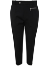 Balmain Black Zip-pocket Straight Trousers In Pa Noir