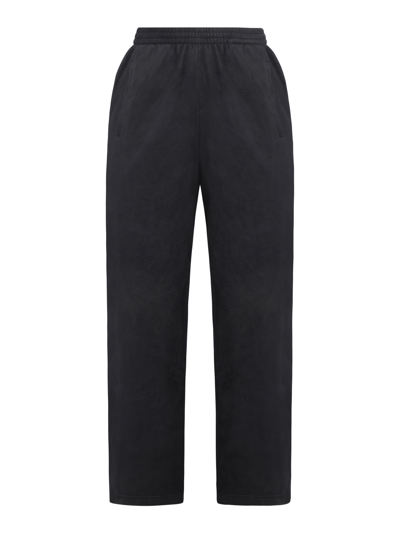 Balenciaga Men's Crinkled Pants In Black