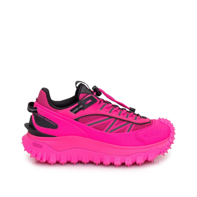 Moncler Grenoble Trailgrip Multicolor Runner Sneakers In Pink