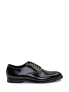 Doucal's Patent Leather Lace-ups In Nero Fdo Nero