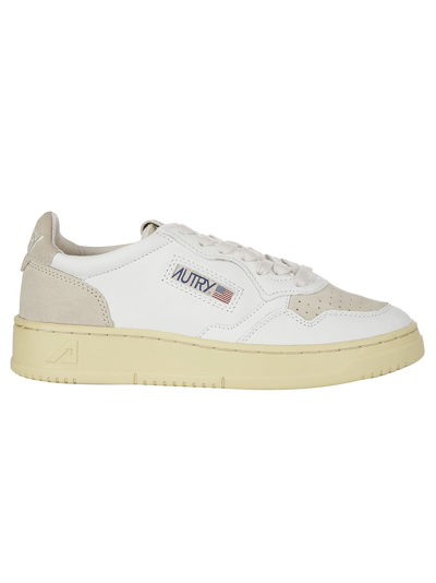 Autry Sneakers In Leather And Suede Color White In Sl01