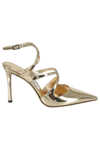 Jimmy Choo Azia Pump 95  Liquid Metal Leather In Gold