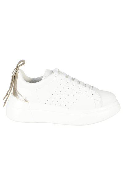 Red Valentino Trainer Bowalk In Mvu Bianco/platino/bianco