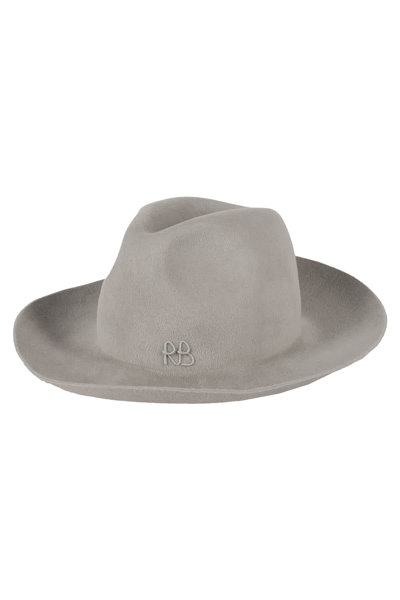 Ruslan Baginskiy Felt Cowboy Hat With Embroidery In Grey
