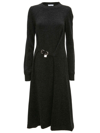 Jw Anderson Padlock-detail Tied Knitted Dress In Grigio