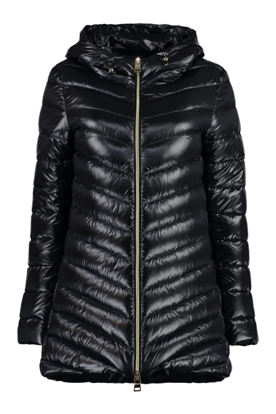 Herno Resort Hooded Down Jacket In Black