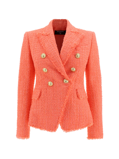 Balmain Blazer Jacket In Orange