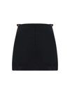 Ganni Cotton Suiting Mini Skirt In Black