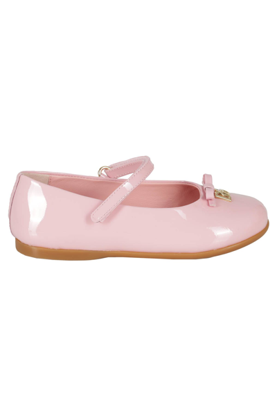 Dolce & Gabbana Kids' Ballerina Vernice In Rosa