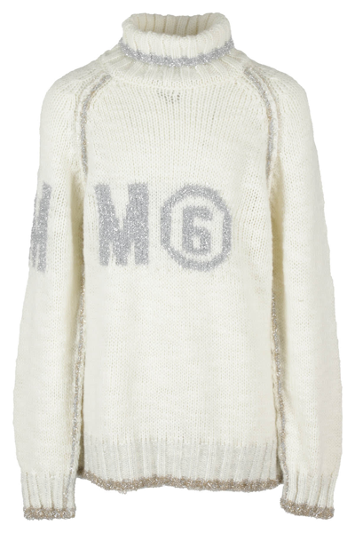 Mm6 Maison Margiela Kids' Maglia In White