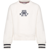TOMMY HILFIGER IVORY SWEATSHIRT FOR GIRL WITH LOGO
