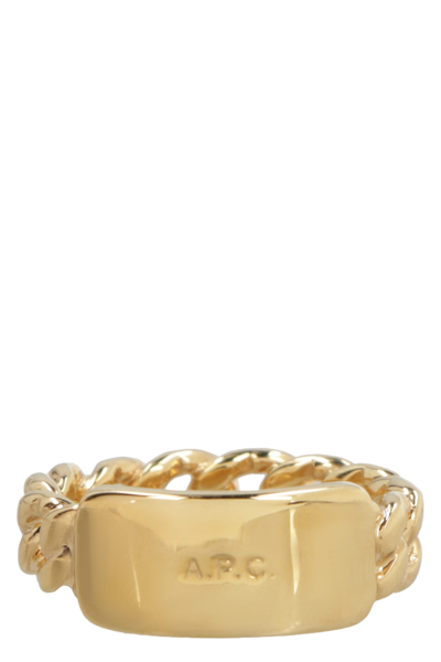 A.p.c. Darwin Brass Ring In Gold