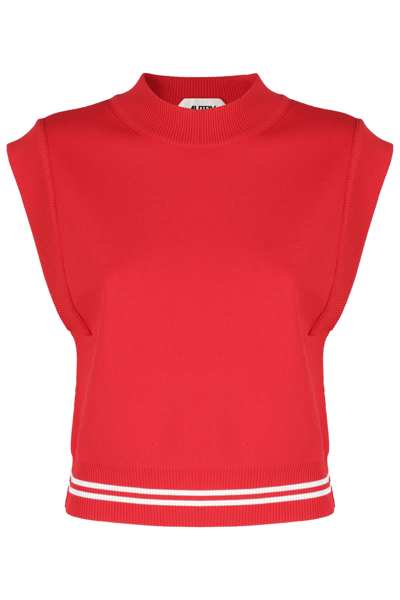 Autry Vest Sporty Wom In R Rosso